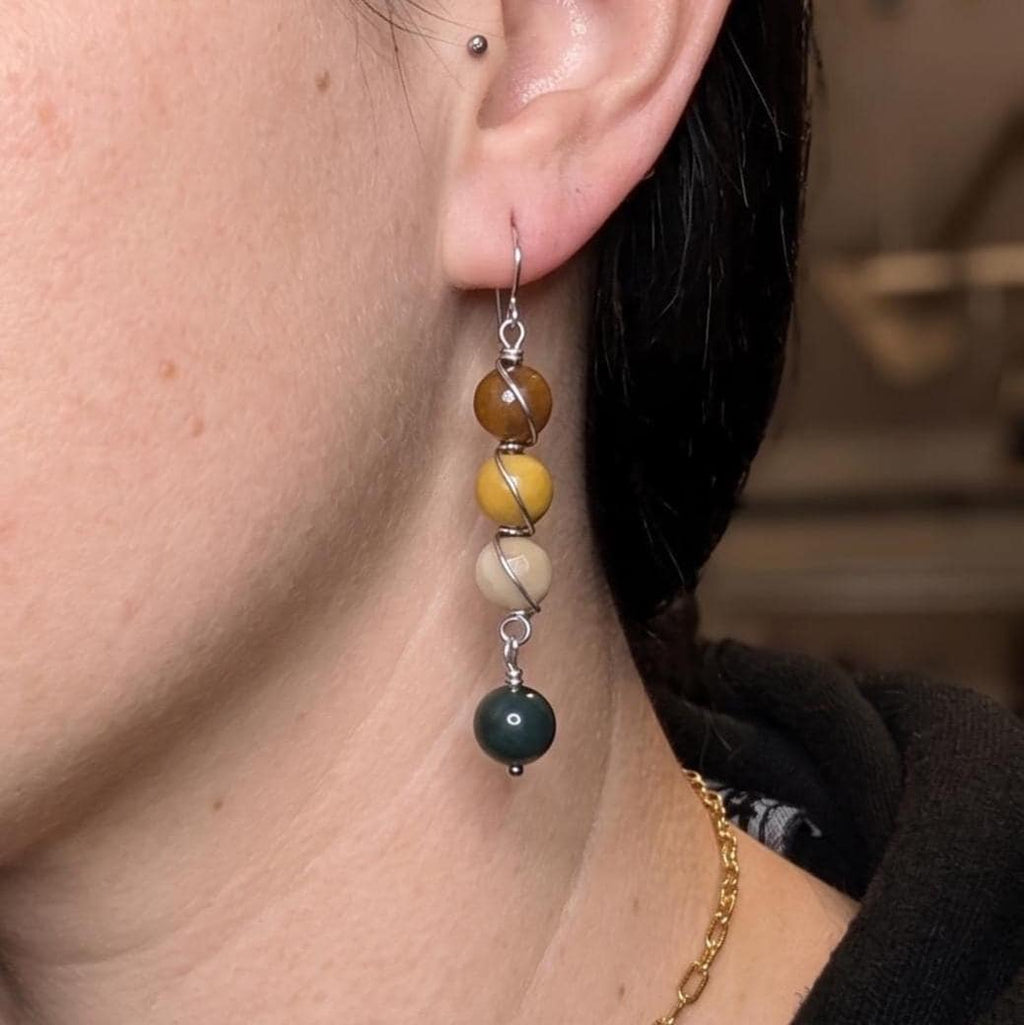 Custom Wire Wrapped Crystal Earrings - single or pair | Large