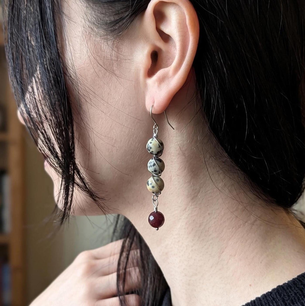 Custom Wire Wrapped Crystal Earrings - single or pair | Large