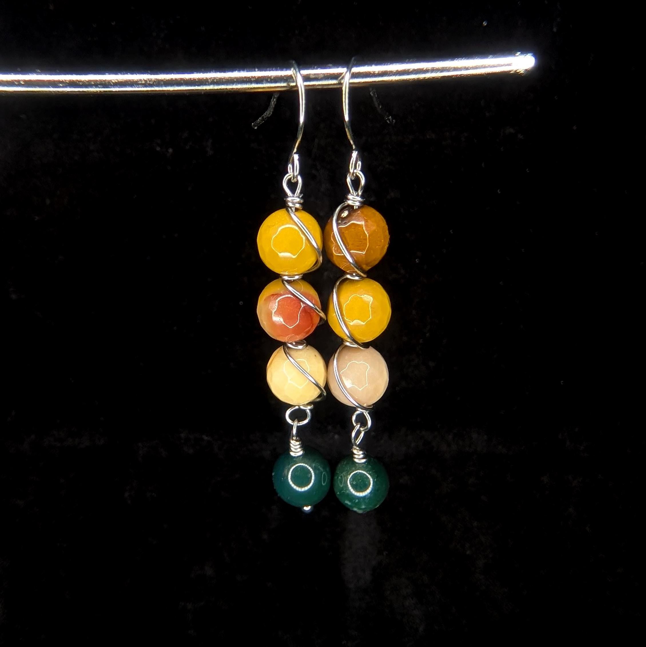 Custom Wire Wrapped Crystal Earrings - single or pair | Large
