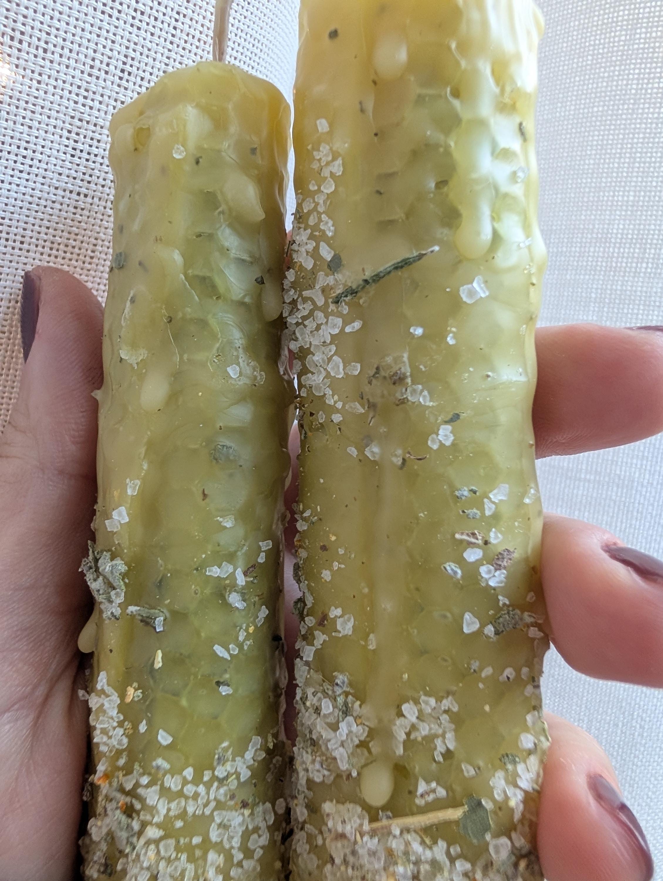 Cleansing and renewal ritual beeswax candles
