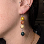 Wire wrapped crystal drop earrings - Choose your pair | Large