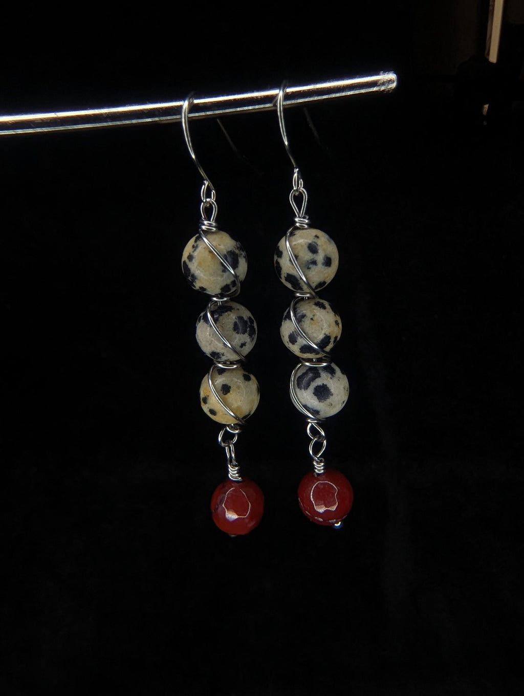 Wire wrapped crystal drop earrings - Choose your pair | Large