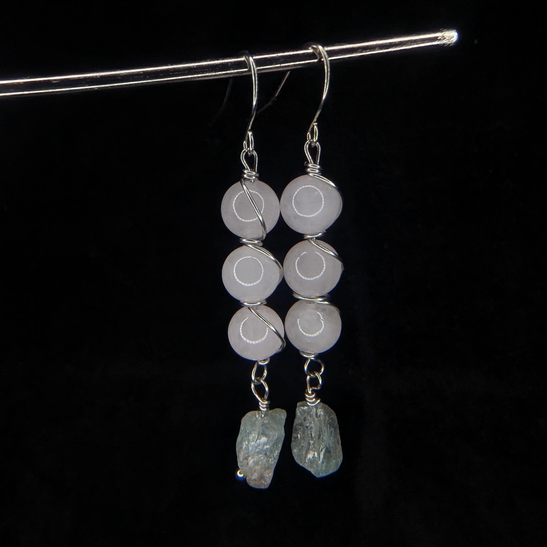 Wire wrapped crystal drop earrings - Choose your pair | Large