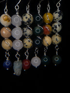 Wire wrapped crystal drop earrings - Choose your pair | Large