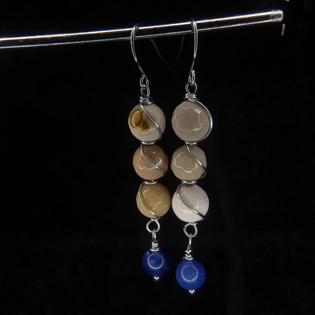 Wire wrapped crystal drop earrings - Choose your pair | Large