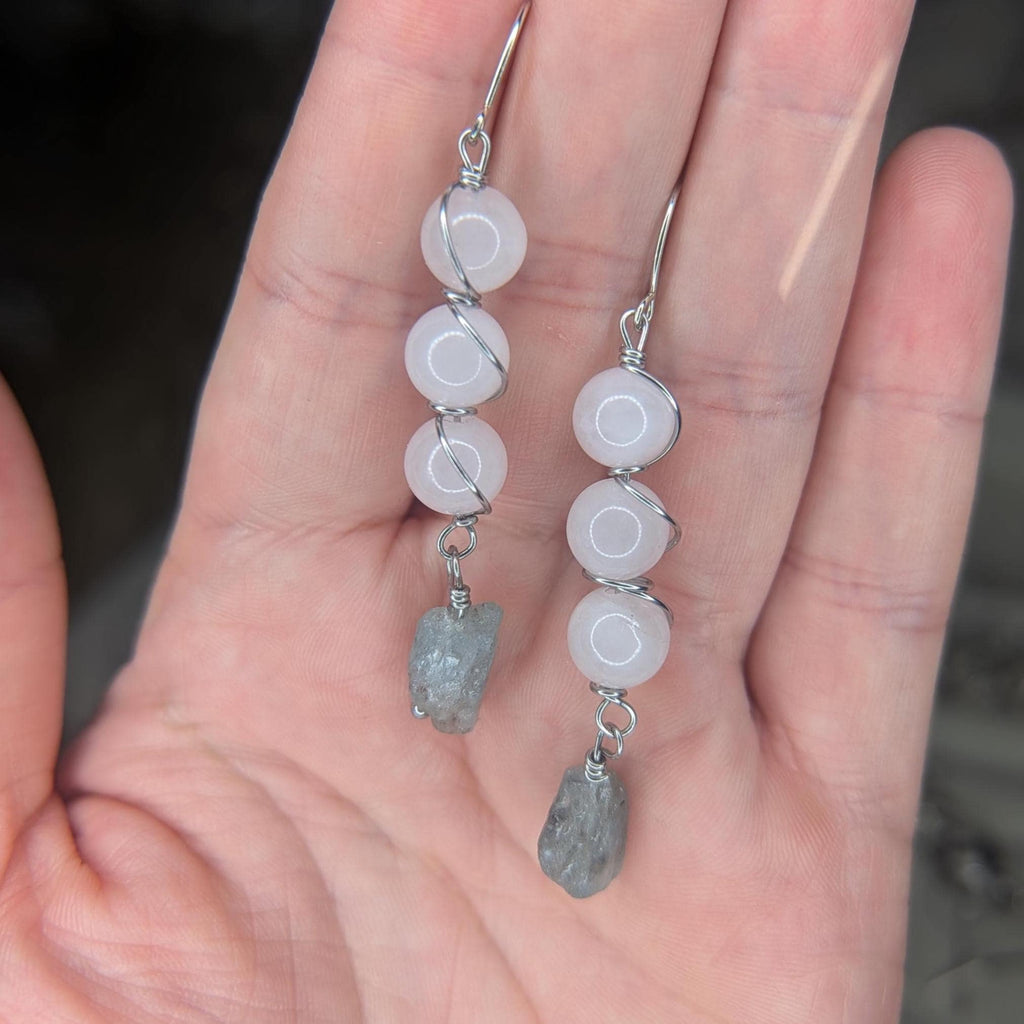 Custom Wire Wrapped Crystal Earrings - single or pair | Large