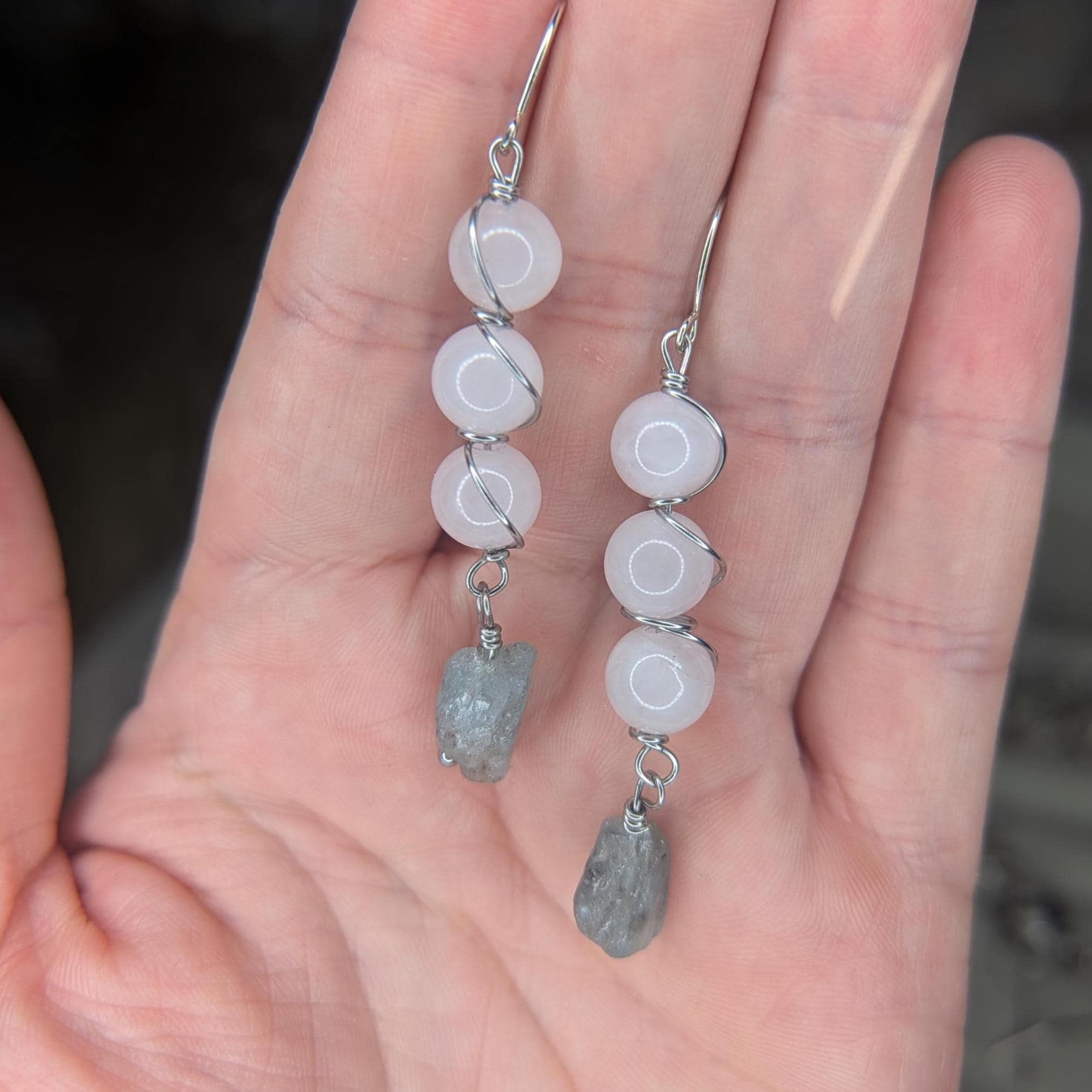 Custom Wire Wrapped Crystal Earrings - single or pair | Large