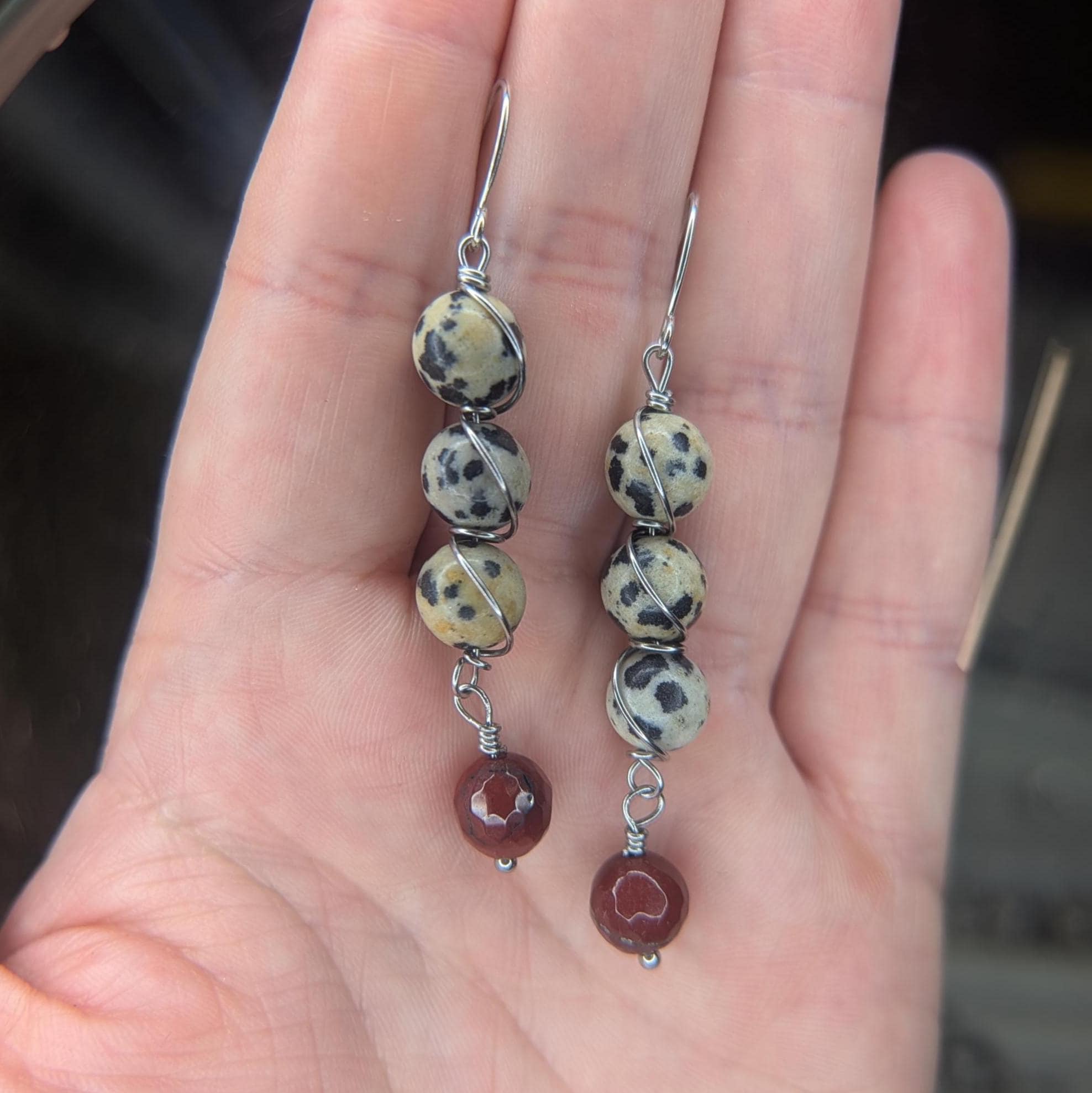 Custom Wire Wrapped Crystal Earrings - single or pair | Large