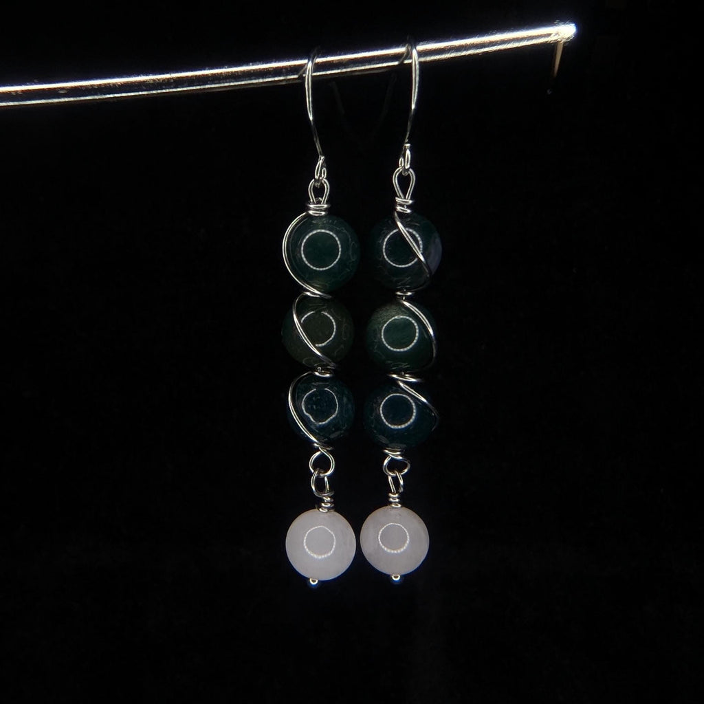 Custom Wire Wrapped Crystal Earrings - single or pair | Large