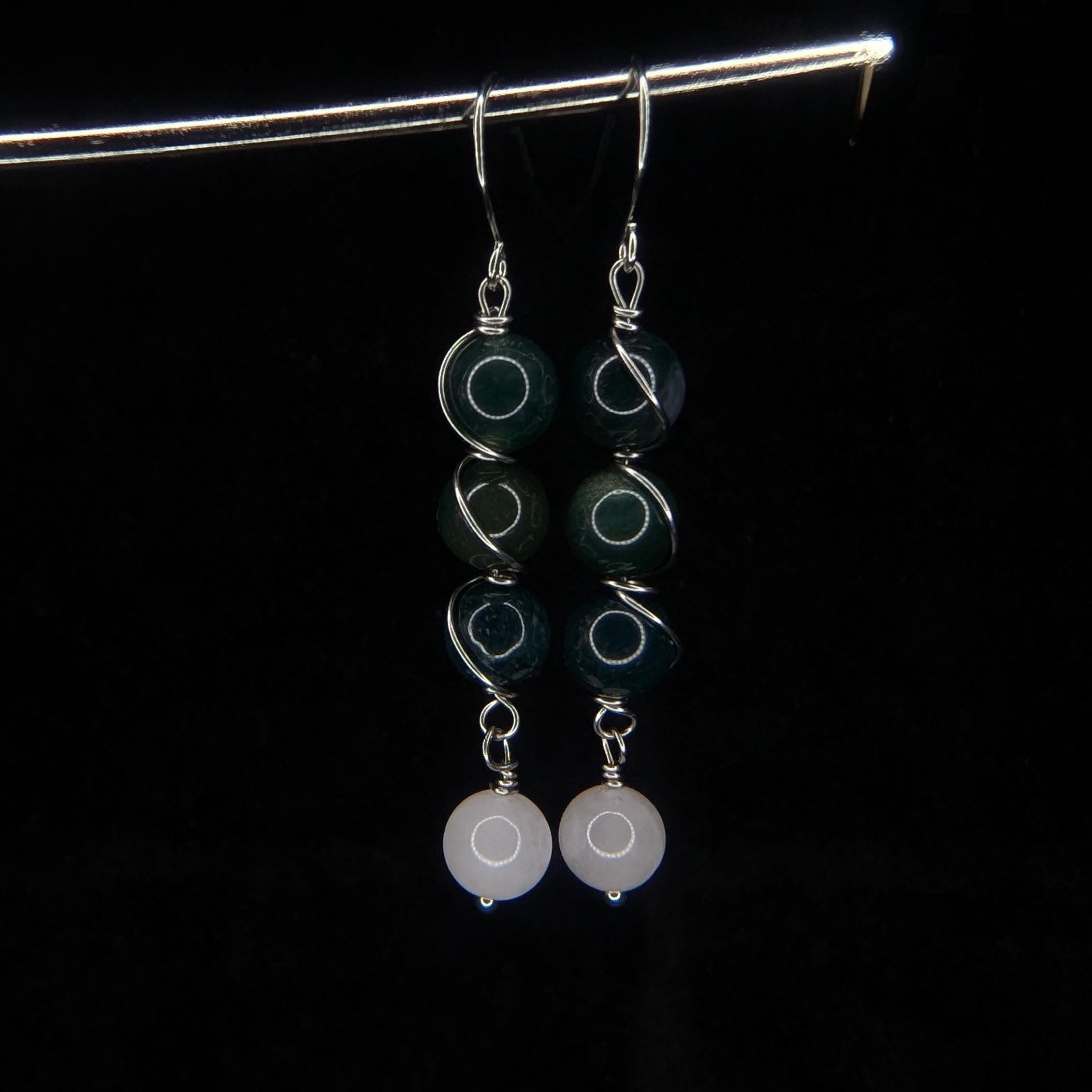 Custom Wire Wrapped Crystal Earrings - single or pair | Large