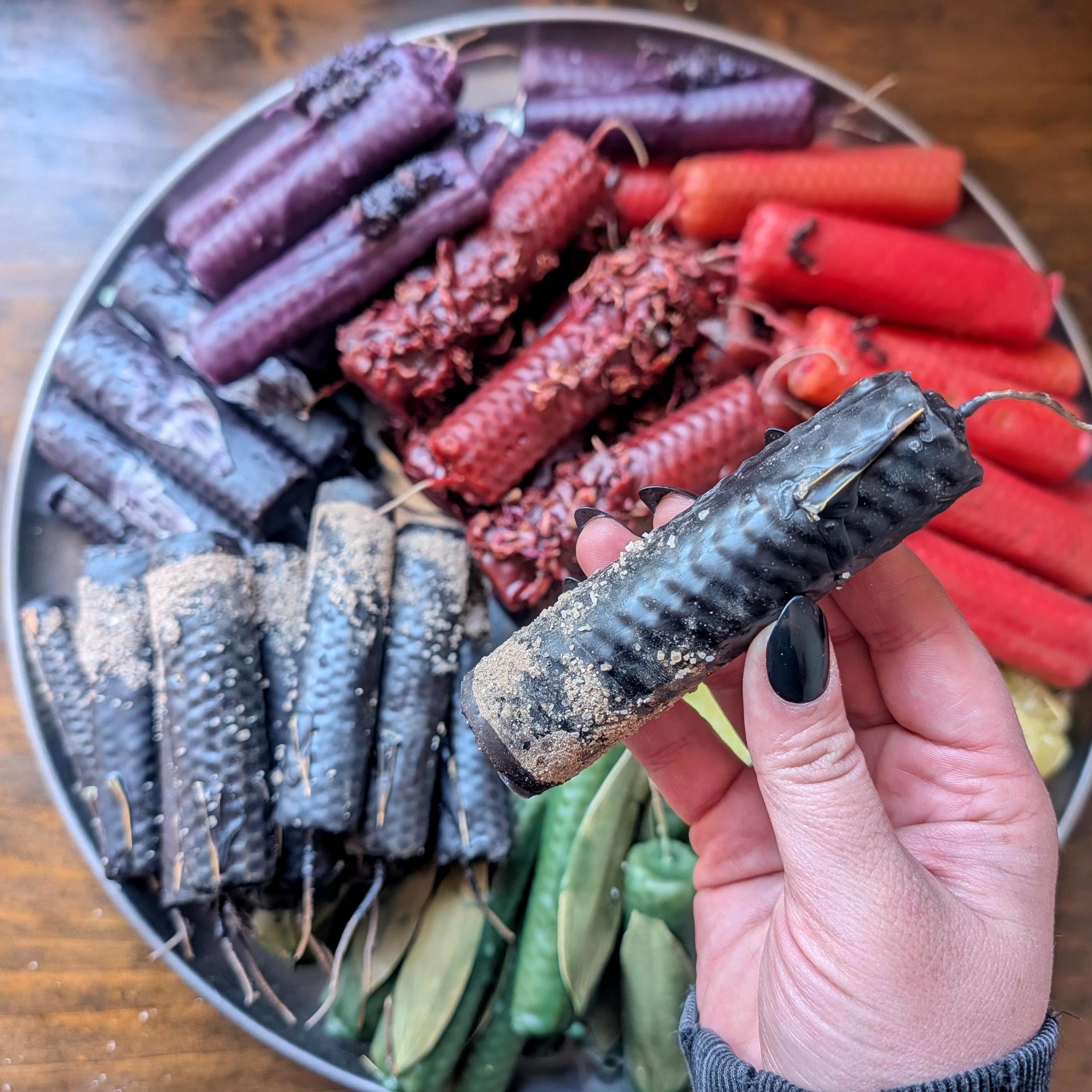 Protection ritual beeswax candles