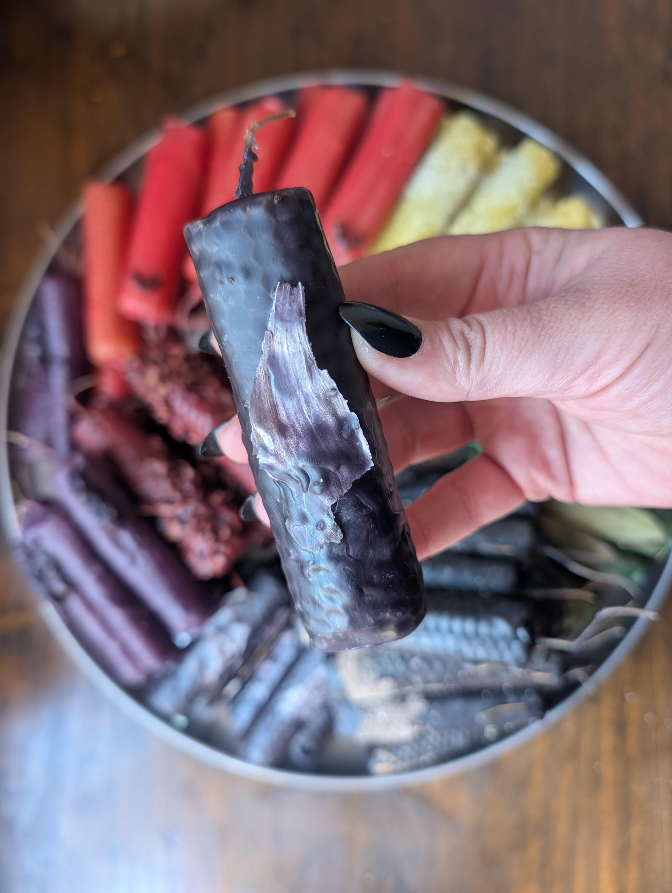 Hekate ritual beeswax taper candles