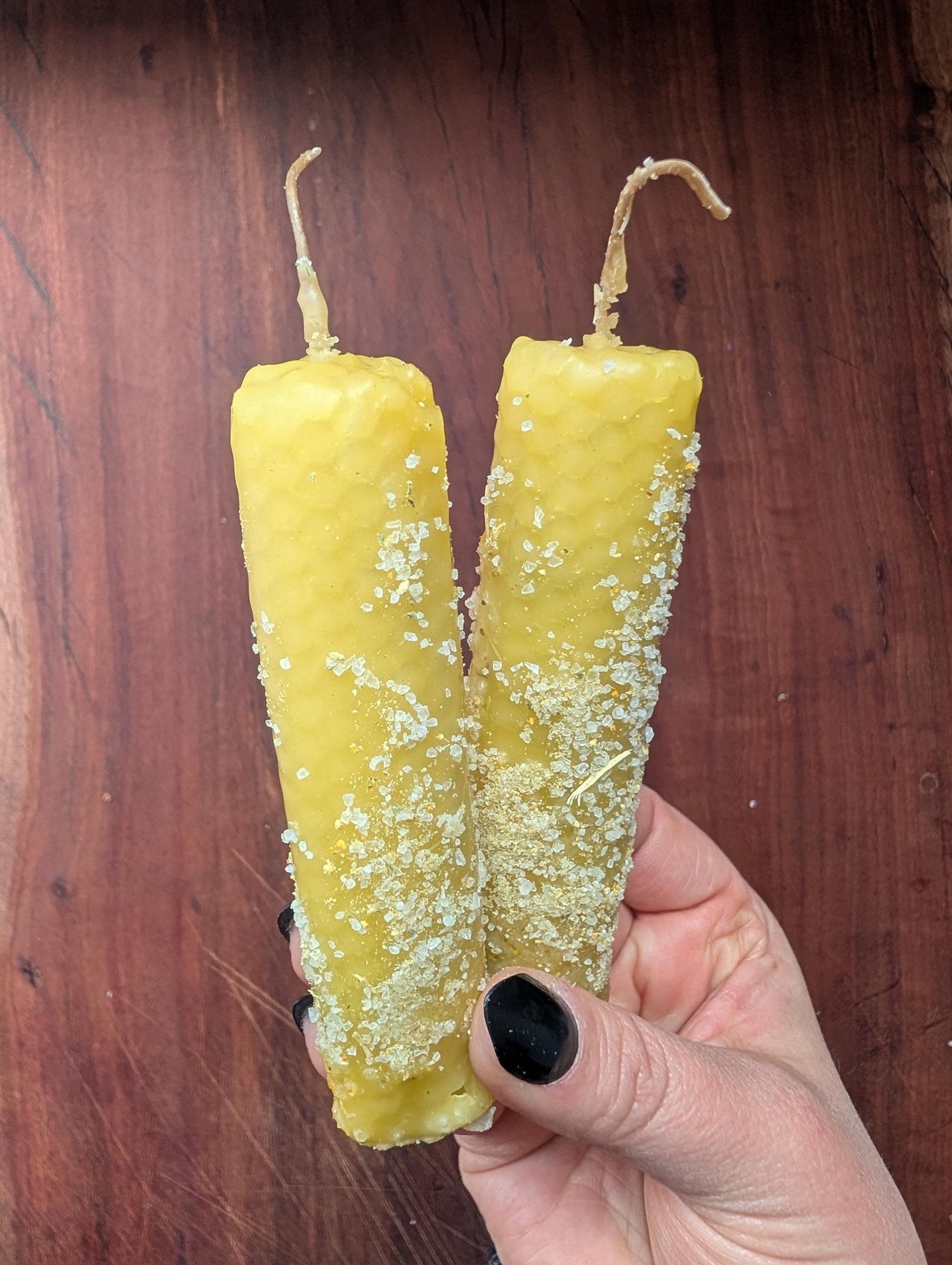 Cleansing and renewal ritual beeswax candles