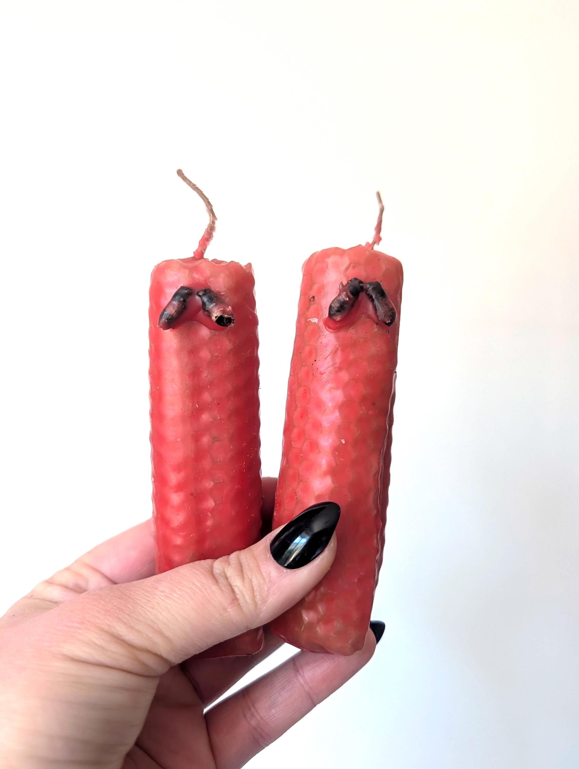 Soulmate connection and heart opening ritual beeswax candles