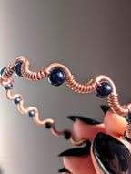 Custom copper wire wrapped crystal bracelet