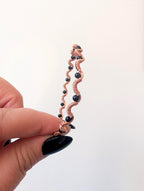 Custom copper wire wrapped crystal bracelet