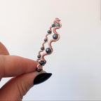 Custom copper wire wrapped crystal bracelet