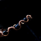 Custom copper wire wrapped crystal bracelet