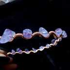 Custom copper crystal chip bracelet