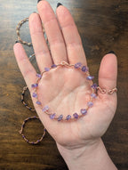 Custom copper crystal chip bracelet