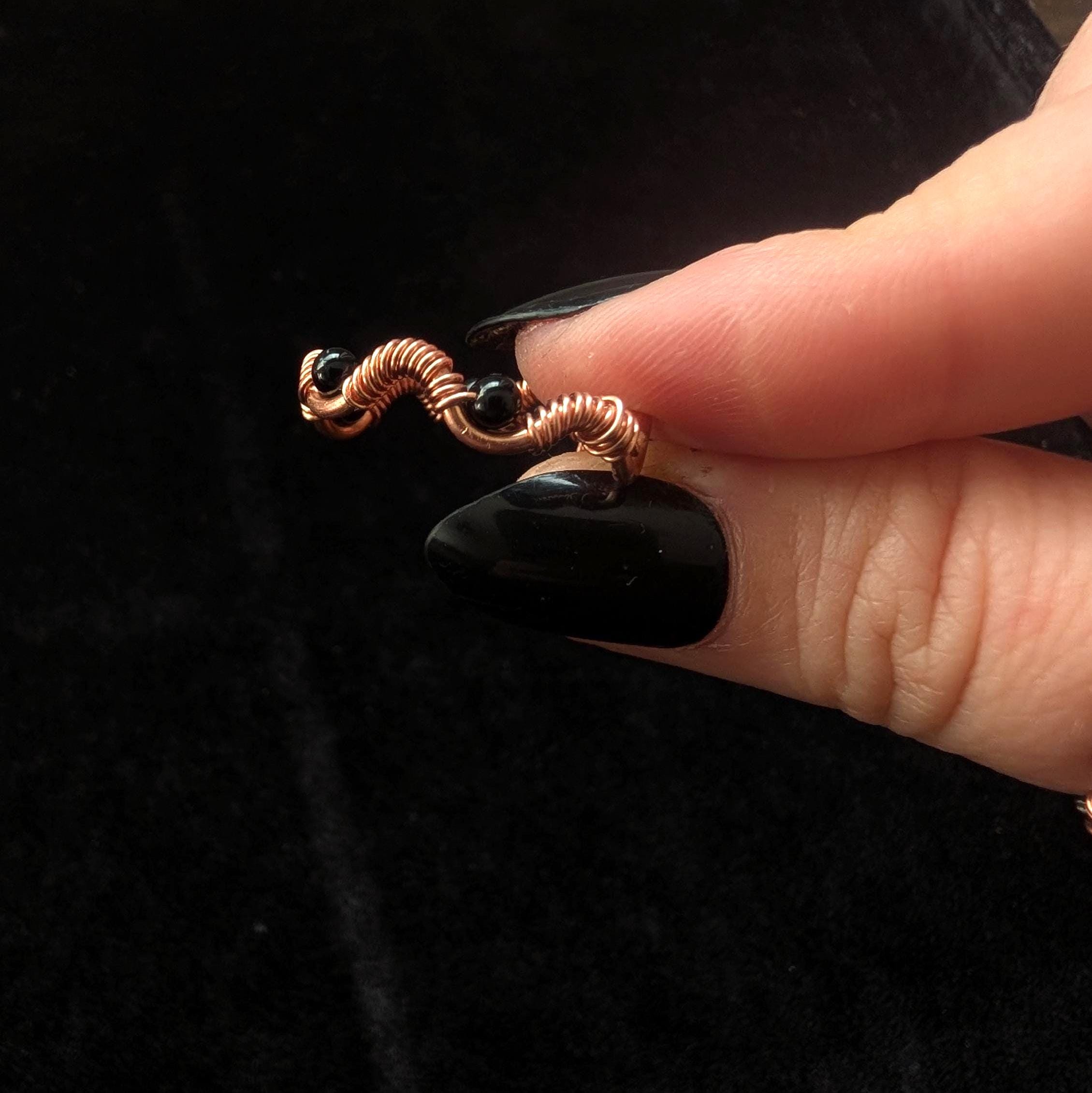 Xenia Williams Raw Copper Crystal Ring Adjustable Whimsigoth Witchcore