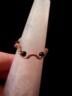 Xenia Williams Raw Copper Crystal Ring Adjustable Whimsigoth Witchcore