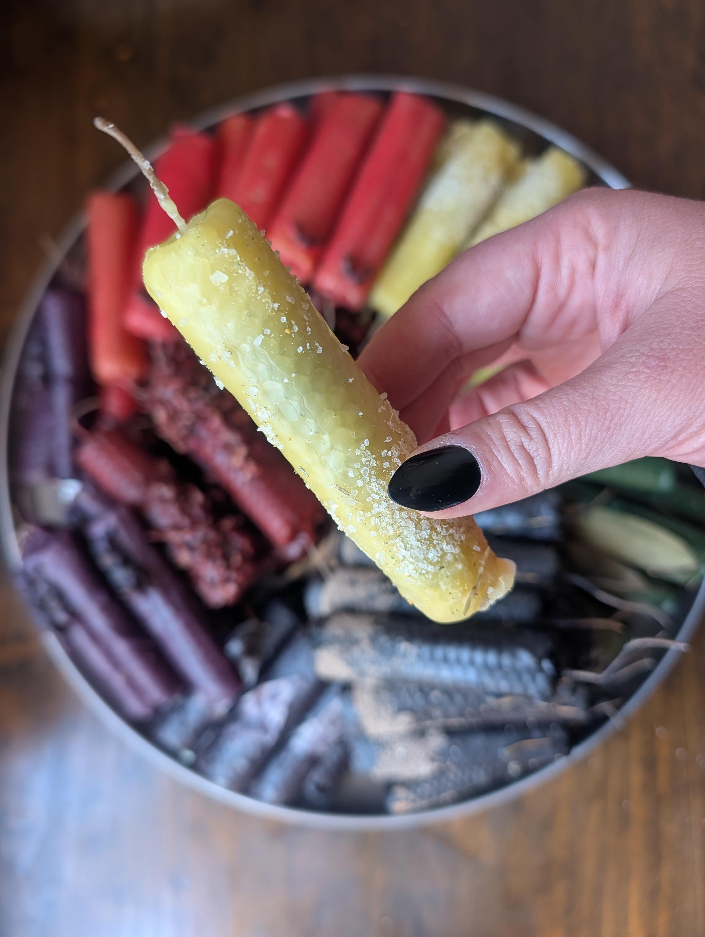 Cleansing and renewal ritual beeswax candles