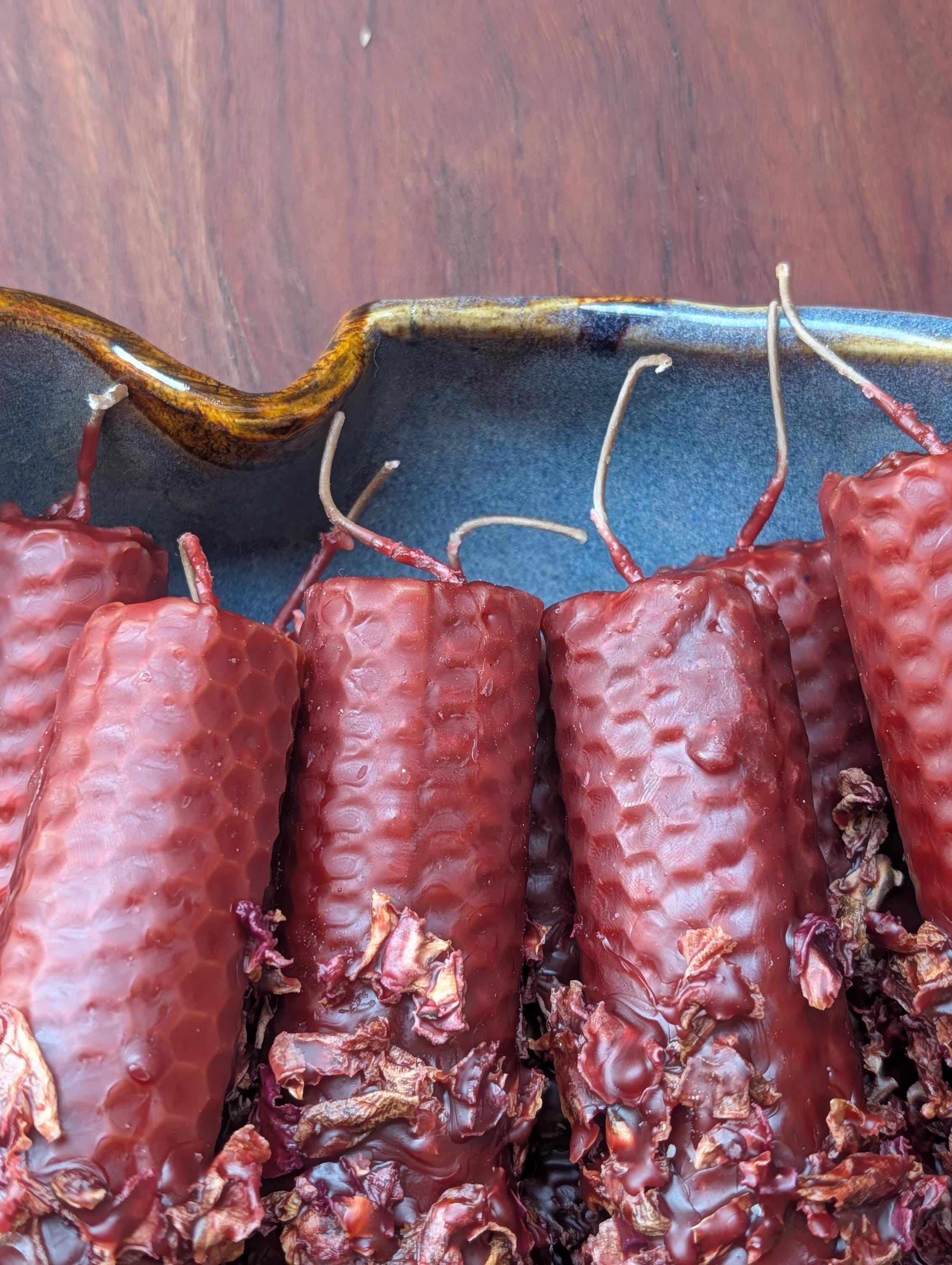 Self love and healing ritual beeswax candles