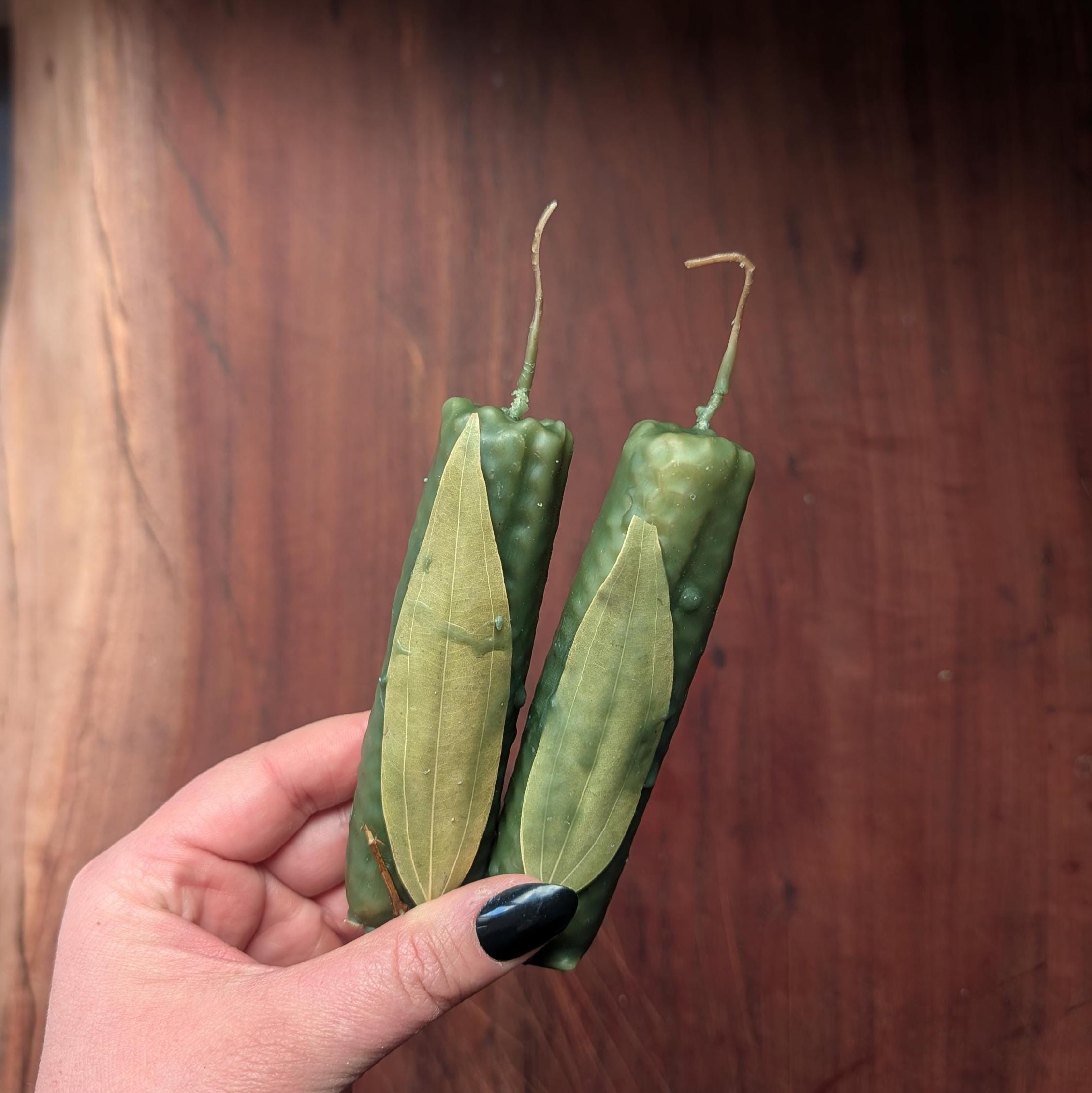 Fortune and prosperity ritual beeswax candles