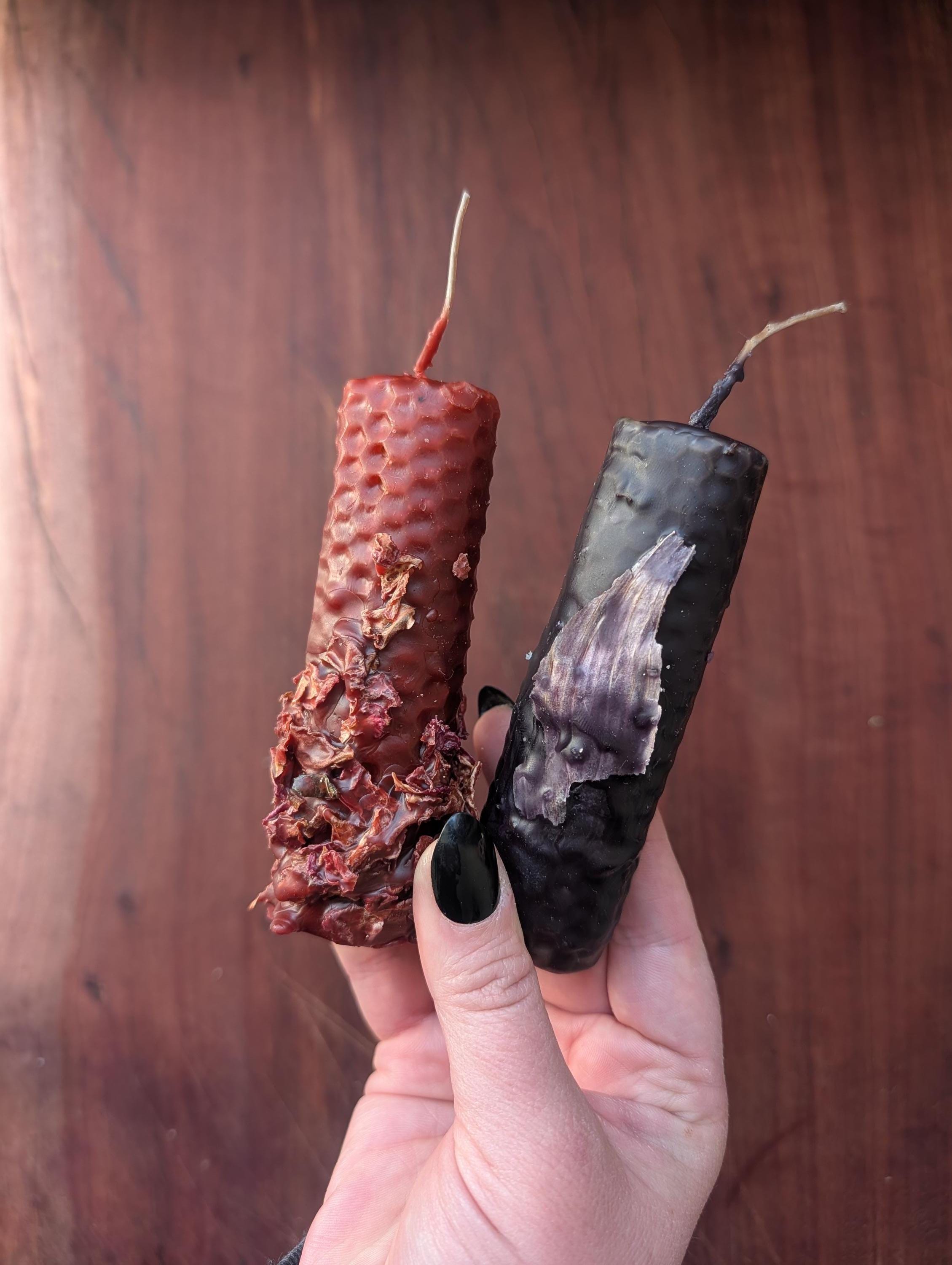 Candle Ritual Set | Choose any two hand-rolled beeswax tapers