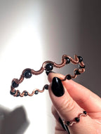 Custom copper wire wrapped crystal bracelet