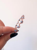 Custom copper wire wrapped crystal bracelet