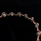 Custom copper wire wrapped crystal bracelet