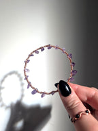 Custom copper crystal chip bracelet