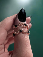 Xenia Williams Raw Copper Crystal Ring Adjustable Whimsigoth Witchcore