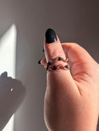 Xenia Williams Raw Copper Crystal Ring Adjustable Whimsigoth Witchcore