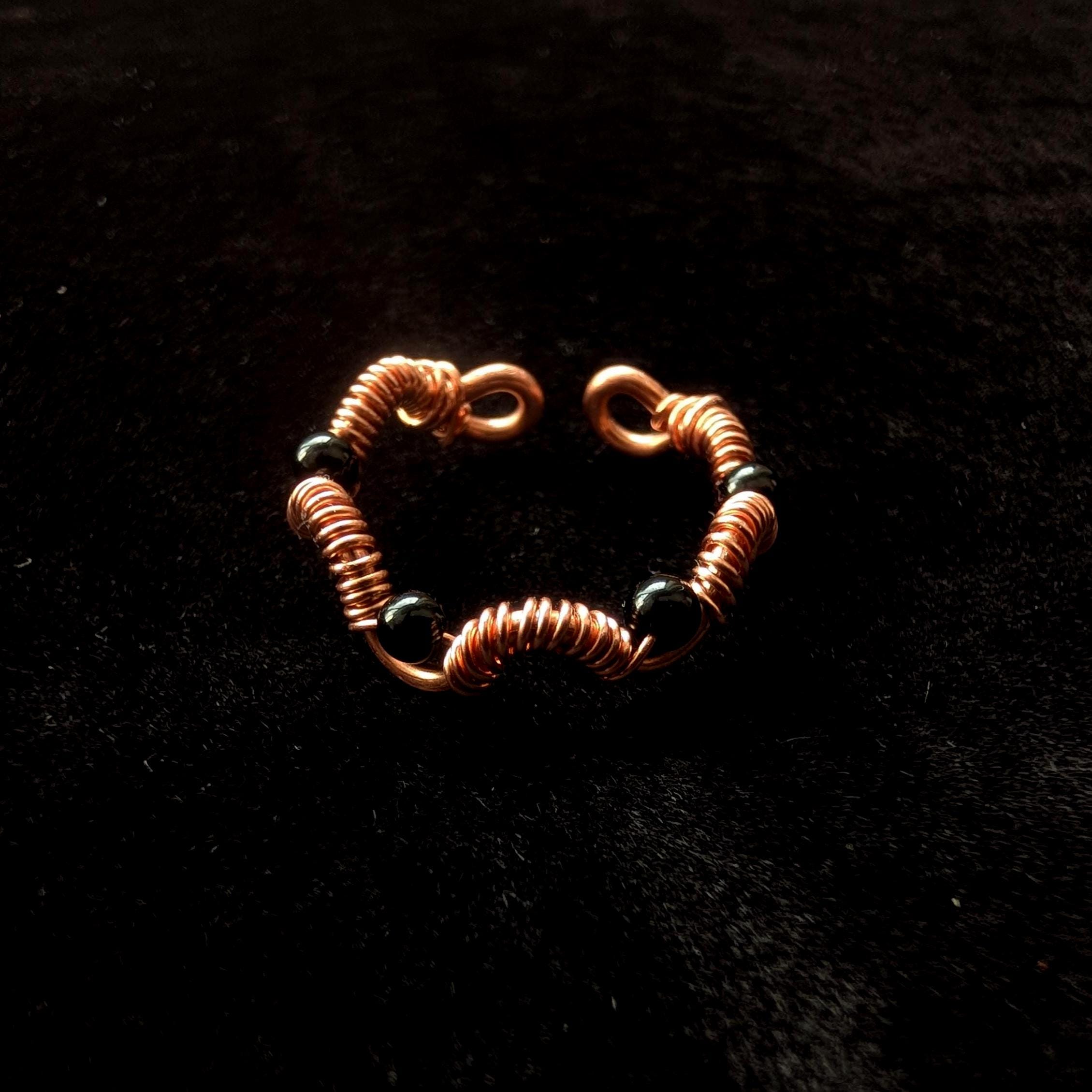 Xenia Williams Raw Copper Crystal Ring Adjustable Whimsigoth Witchcore