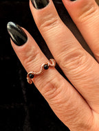 Xenia Williams Raw Copper Crystal Ring Adjustable Whimsigoth Witchcore