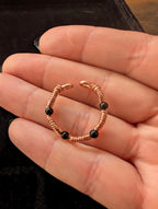 Xenia Williams Raw Copper Crystal Ring Adjustable Whimsigoth Witchcore