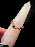 Xenia Williams Raw Copper Crystal Ring Adjustable Whimsigoth Witchcore