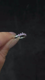 Amethyst stacking ring | 925 sterling silver
