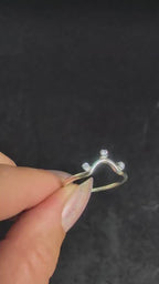 White topaz stacking enhancer ring – 925 Sterling Silver | statement witchy ring