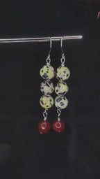 Wire wrapped crystal drop earrings - Choose your pair | Large