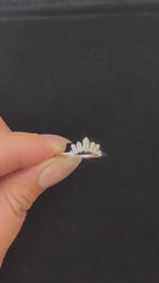 White topaz stacking enhancer ring – 925 Sterling Silver | Mix and match witchy ring