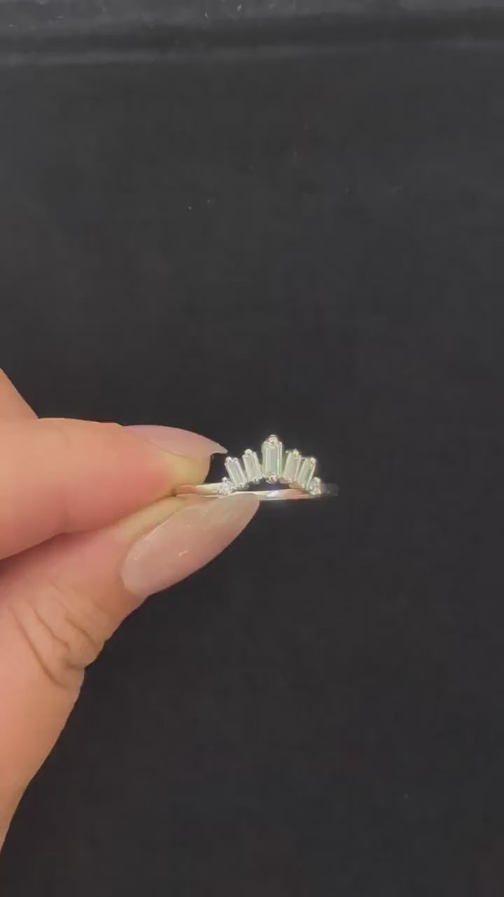 White topaz stacking enhancer ring – 925 Sterling Silver | Mix and match witchy ring
