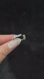 White Topaz Sterling Silver Statement Ring Enhancer – Ethereal Witchy Stacking Ring