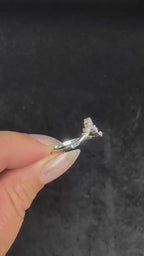 White topaz stacking enhancer ring – 925 Sterling Silver | Statement witchy ring