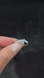 Blue topaz minimalist everyday ring – 925 Sterling Silver | Mix and match witchy ring