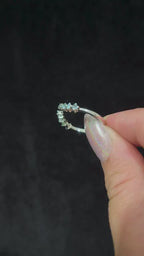 Blue Topaz Sterling Silver Enhancer Ring - Stacking Witchy Ring
