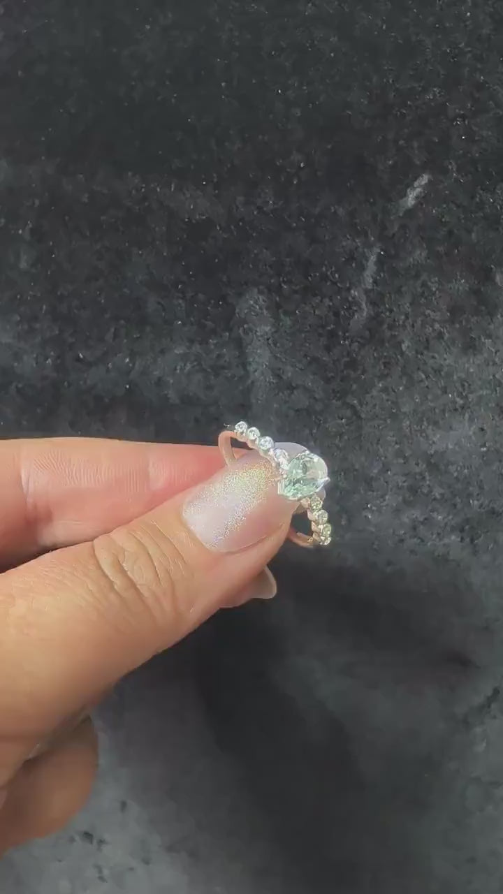Statement white topaz ring – 925 Sterling Silver | Bold Witchy Jewellery